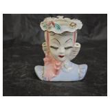Vintage 1950s Lefton "Barbara" Lady Head Vase
