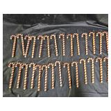 28 Vintage 1960s Blow Mold Candy Cane Ornaments