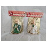 2 Vintage Japan Unopened Christmas Ornaments
