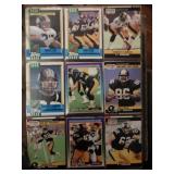 4 sleeves of football cards