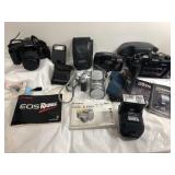 Lot of Cameras,  Cannon EOS Rebel, Nishika 3-D