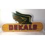 Vintage DEKALB sign 31"x16" made of wood