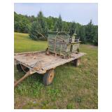hay wagon, w/pony wagon