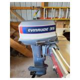 35 horse Evidrude on boat
