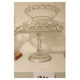 Lace Edge Antique Pedestal Cake Plate, Servers