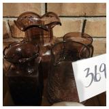 Purple Glassware, Crackle Glass
