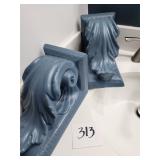 (2) Wall Mount Ceramic Shelves