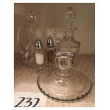 (2) Cruets, Candleholder, S/P