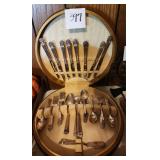 Silverplate Eating Utensils in Case