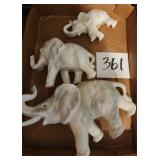 (3) Elephant Decor Figures