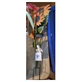 Yard Ornament Metal Flowers