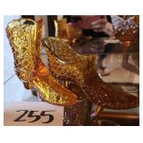 (2) Amber Hobnail Fenton Shoes