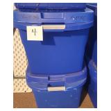 (2) Plastic Bins w/Lids