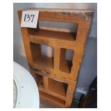 (2) Glazed MidCentury Concrete Blocks