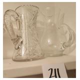 (2) Antique Glass Pitchers