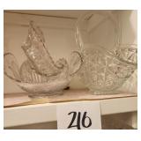 Antique Glass Servers, Basket