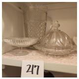 Antique Vase, Compote, Butter Dome