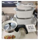 Corningware Casseroles, Lids, TeaPot
