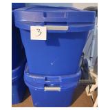 (2) Plastic Bins w/Lids