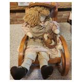 Bentwood Rocking Chair, Rag Doll