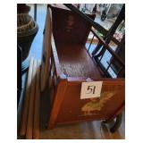 Vintage Doll Bed, Three Leg Wood Table