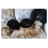 Fur Collar, (2) Fur Hats, NeckRoll