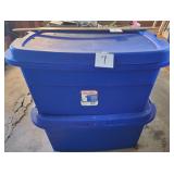 (2) Plastic Bins w/Lids