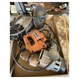 Farney 7" Grinder (broken handle), Jig Saw, Drill