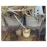 Wash Stand and Tubs w/ Contents