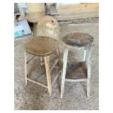 Metal Chair and Stool
