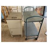 (2) Metal Carts one missing wheel