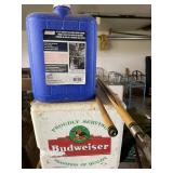 Pool Cue, Cooler, Water Jug