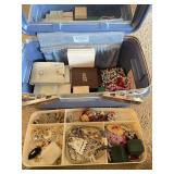 Costume Jewelry and Box