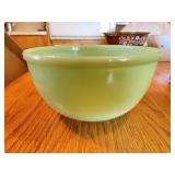 7" Jadite Bowl, and Milkglass Bowl