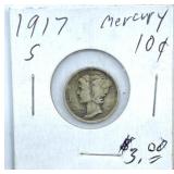 1917 Mercury Dime