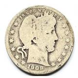 1908 Barber Quarter