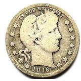 1916 Barber Quarter