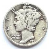 1941 Mercury Dime