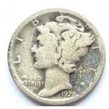 1928 Mercury Dime