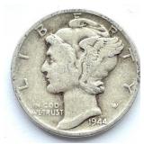 1944 Mercury Dime