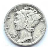 1935 Mercury Dime