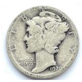 1920 Mercury Dime