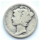 1935 Mercury Dime