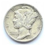 1942 Mercury Dime