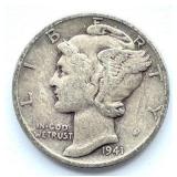 1941 Mercury Dime