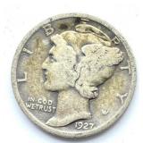 1927 Mercury Dime