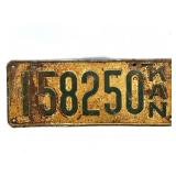 Antique Kansas License Plate 1920s