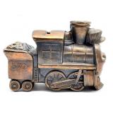 Vintage Metal Casey Jones Train Coin Bank 5.5"