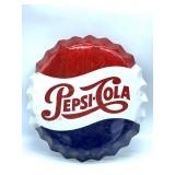 Metal Pepsi-Cola Sign 19" Wide