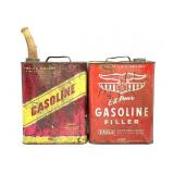 (2) Vintage Gasoline Cans - Eagle and Edward